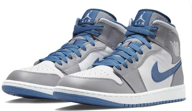 Air Jordan 1 Mid 'Cement Grey/True Blue' DQ8426-014