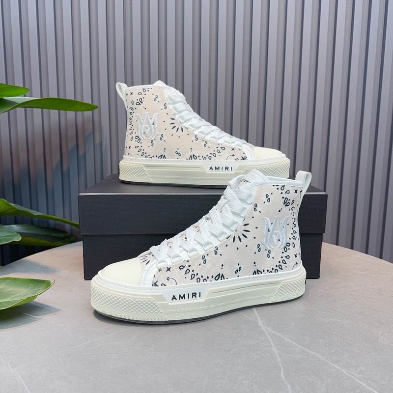 Amiri Court High-Top Sneaker — Bandana Paisley Print