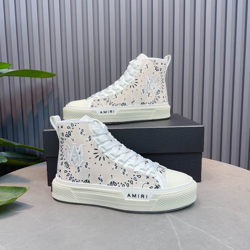 Amiri Court High-Top Sneaker — Bandana Paisley Print