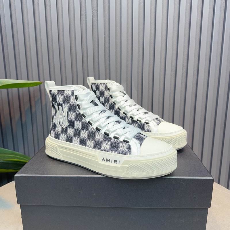Amiri Court High-Top Sneaker — MA Checkerboard Monogram