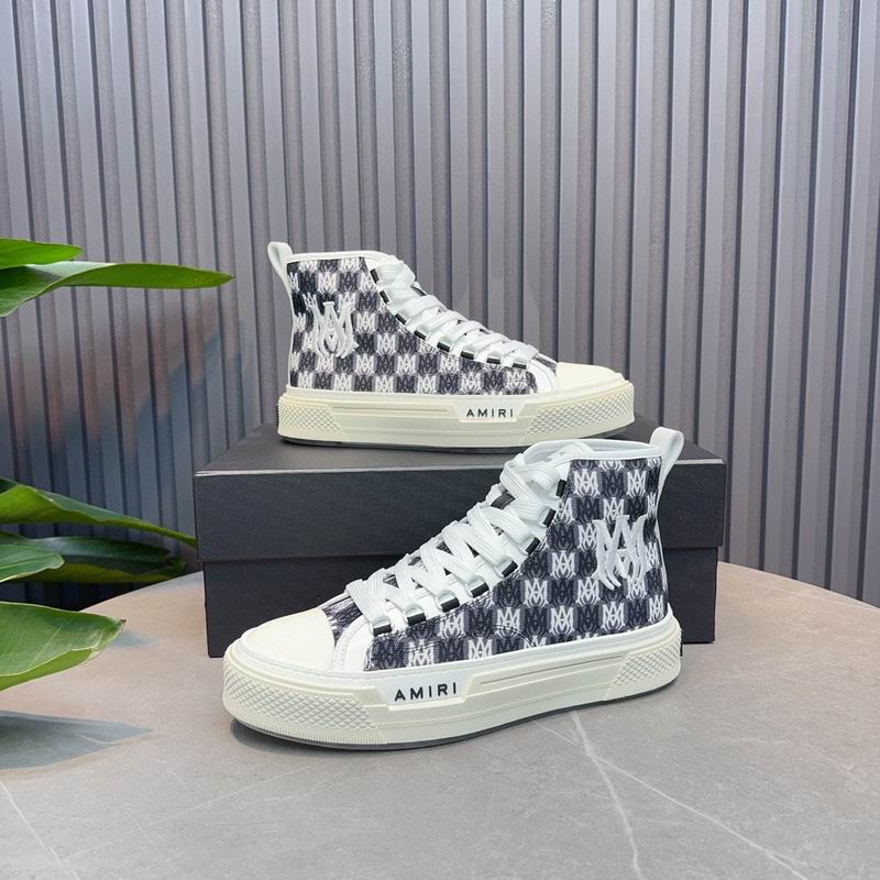 Amiri Court High-Top Sneaker — MA Checkerboard Monogram