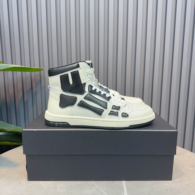 Amiri Skel Top High Sneaker — White/Black