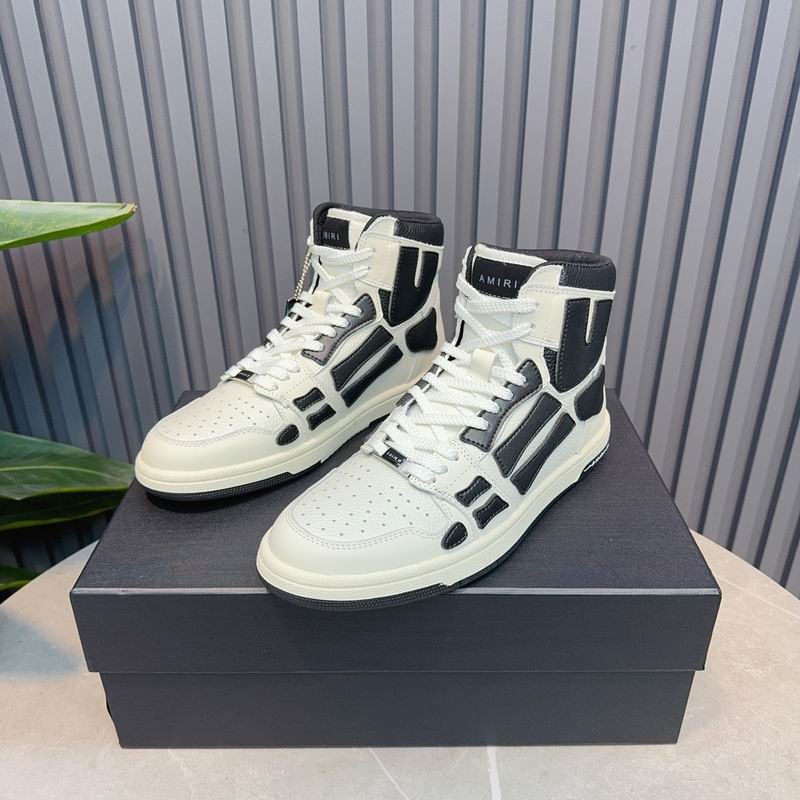 Amiri Skel Top High Sneaker — White/Black