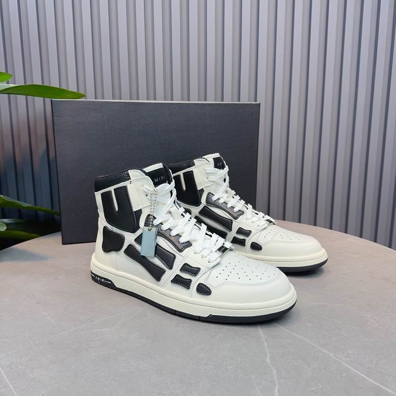 Amiri Skel Top High Sneaker — White/Black