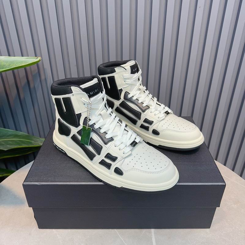 Amiri Skel Top High Sneaker — White/Black