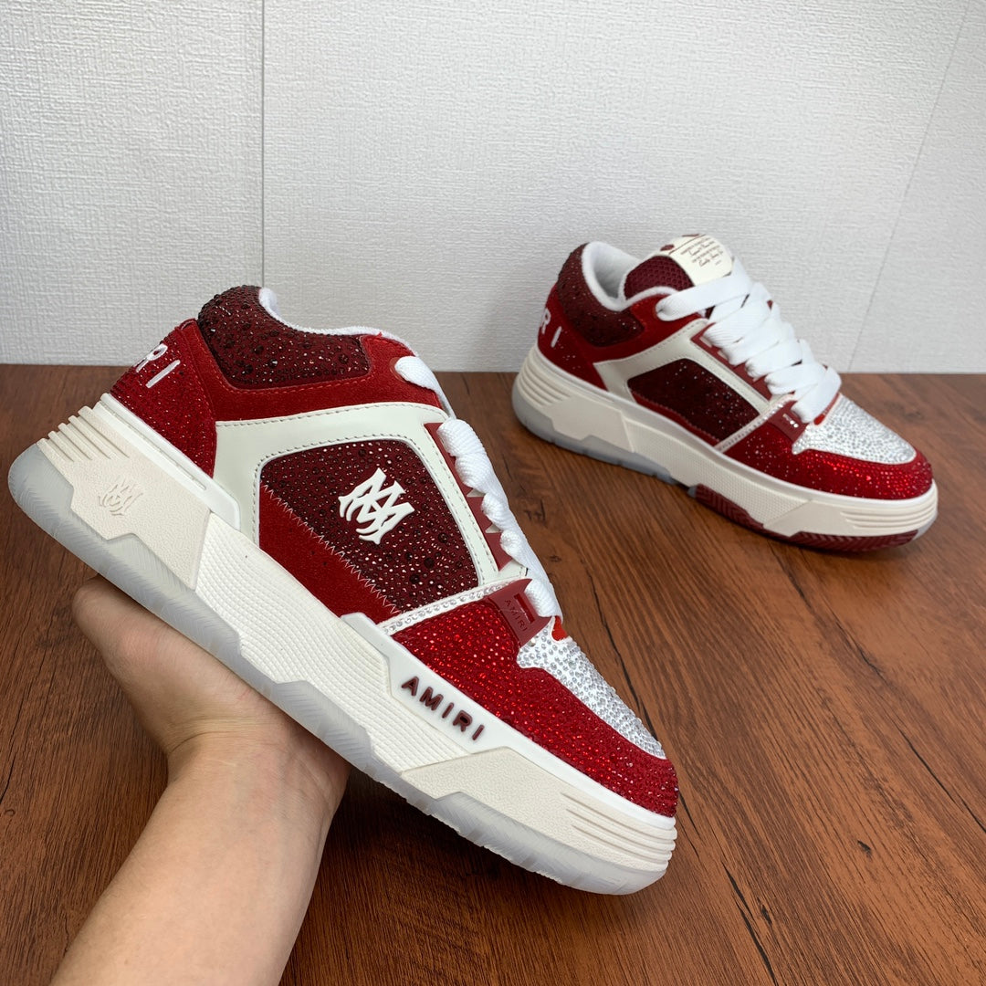 Amiri MA-1 Crystal Sneaker – Red/White