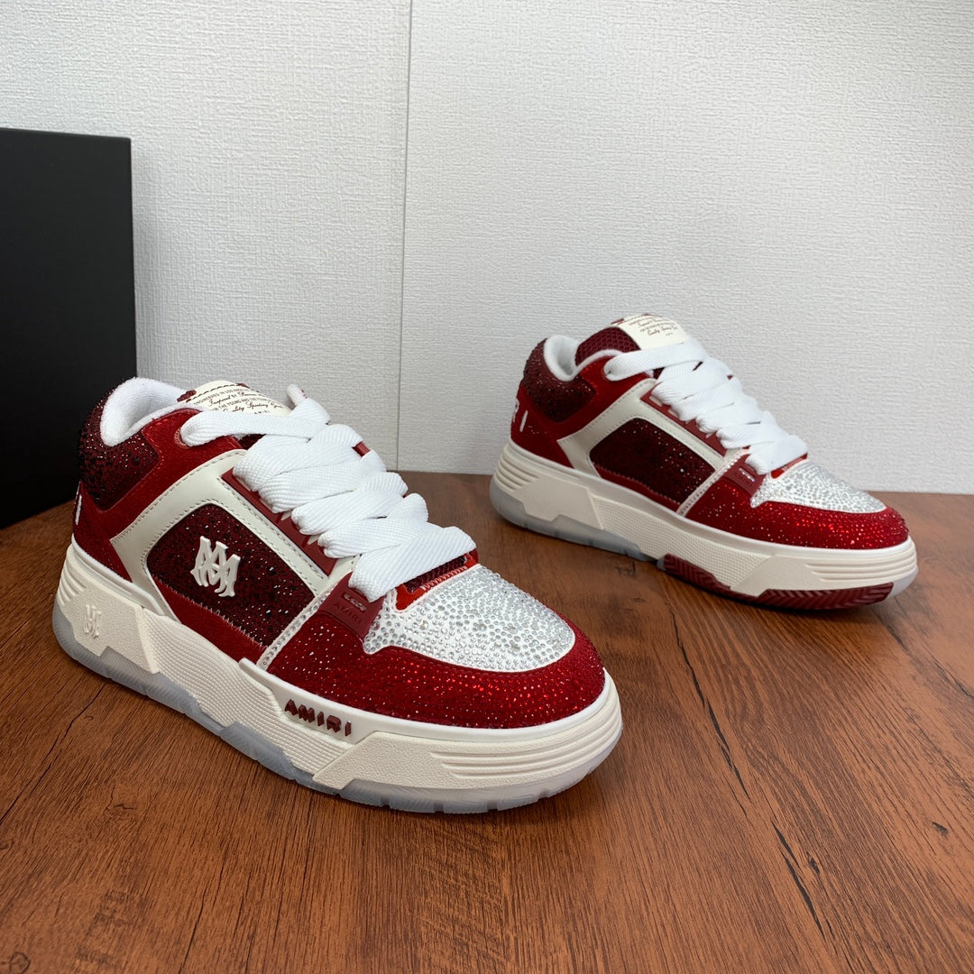 Amiri MA-1 Crystal Sneaker – Red/White
