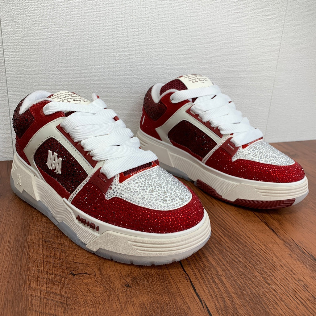 Amiri MA-1 Crystal Sneaker – Red/White