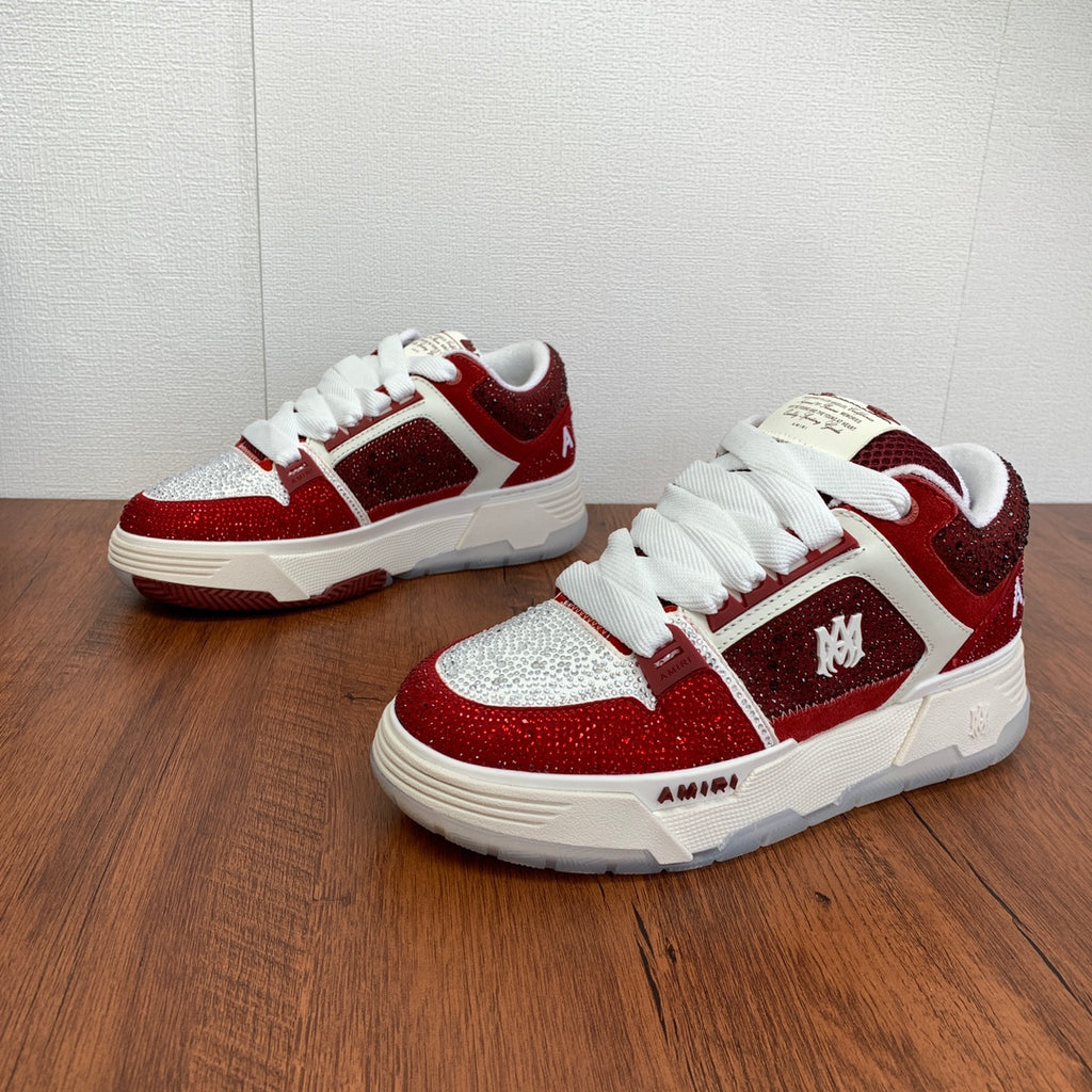 Amiri MA-1 Crystal Sneaker – Red/White