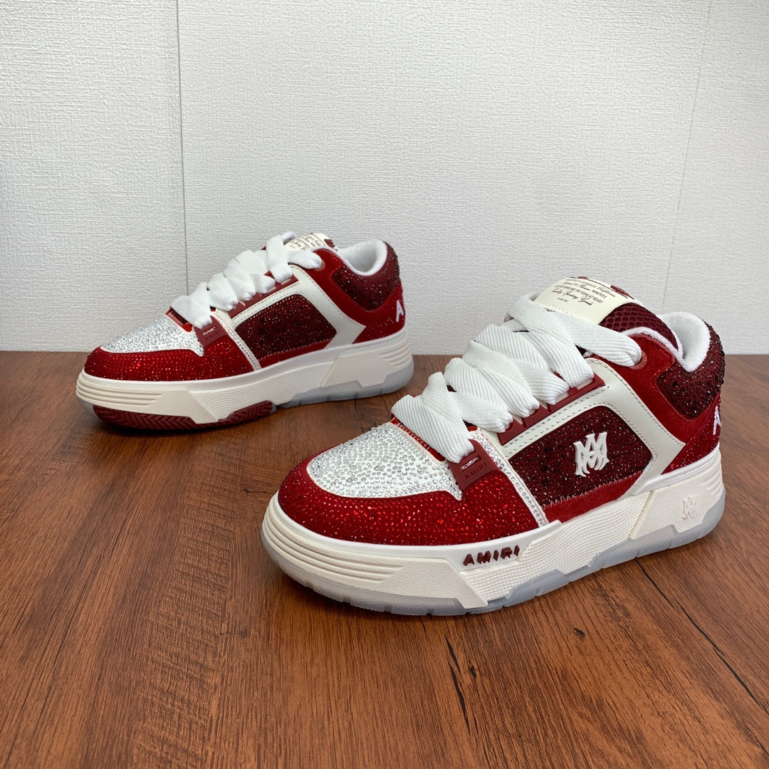 Amiri MA-1 Crystal Sneaker – Red/White