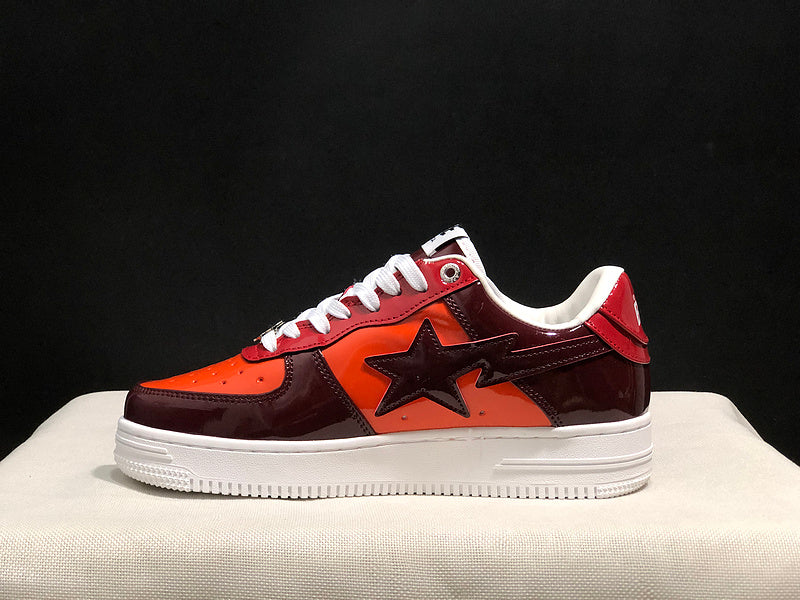BAPE STA Low – Orange / Burgundy