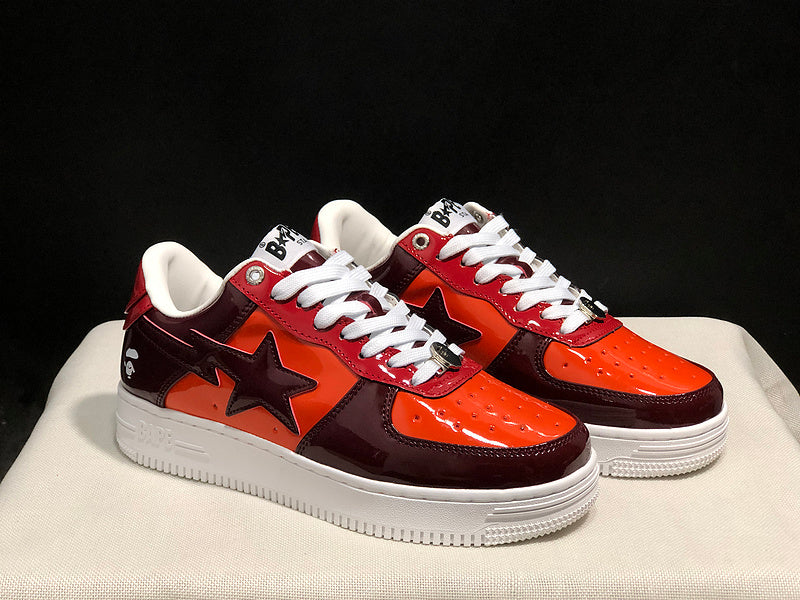 BAPE STA Low – Orange / Burgundy