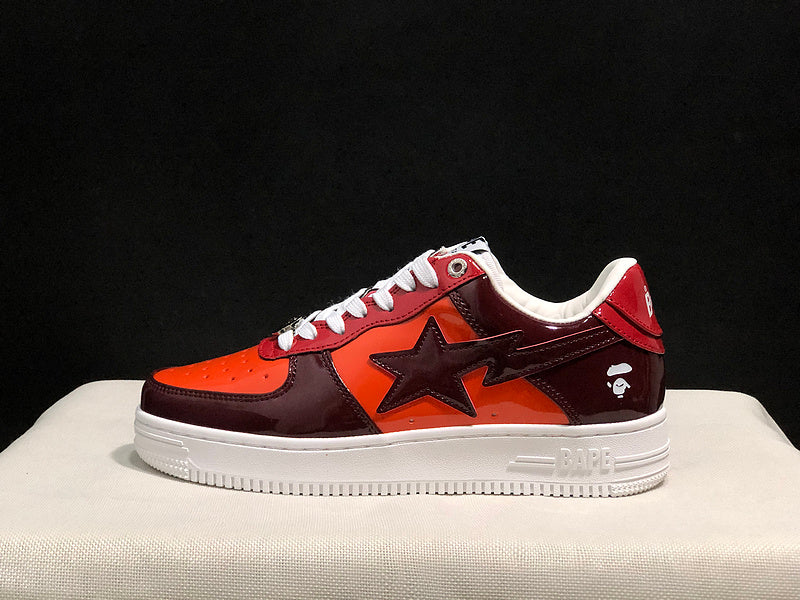 BAPE STA Low – Orange / Burgundy