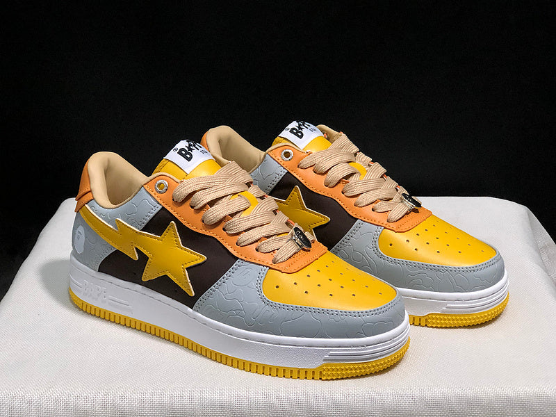 BAPE STA Low – Yellow / Grey / Dark Brown