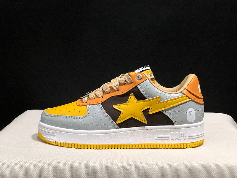 BAPE STA Low – Yellow / Grey / Dark Brown