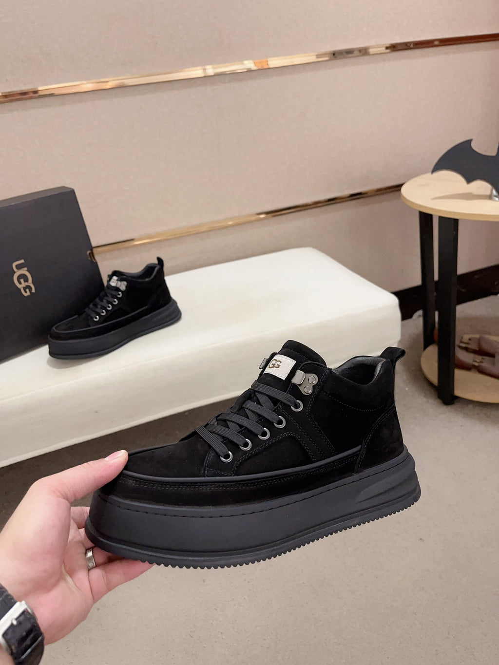 UGG High-Top Platform Sneaker Boot – All Black