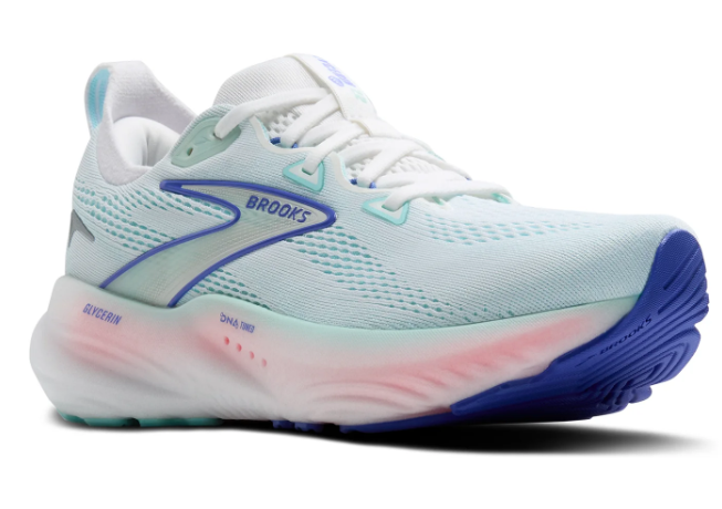 Brooks Glycerin 22 Women's Running Shoe — White / Limpet Shell / Amparo Blue