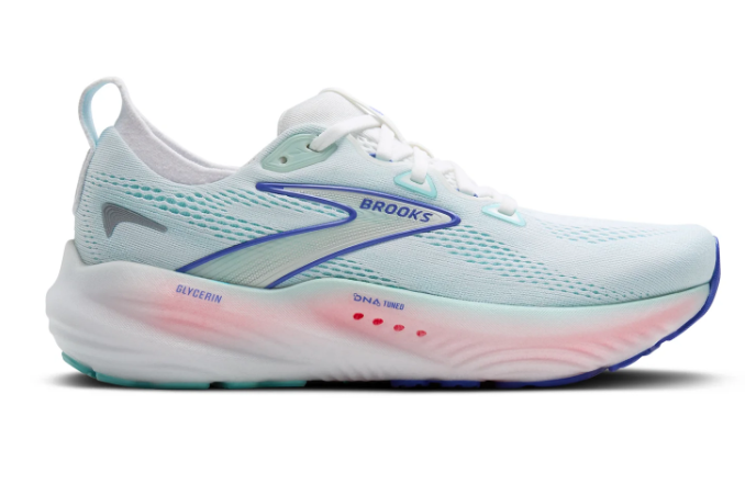 Brooks Glycerin 22 Women's Running Shoe — White / Limpet Shell / Amparo Blue
